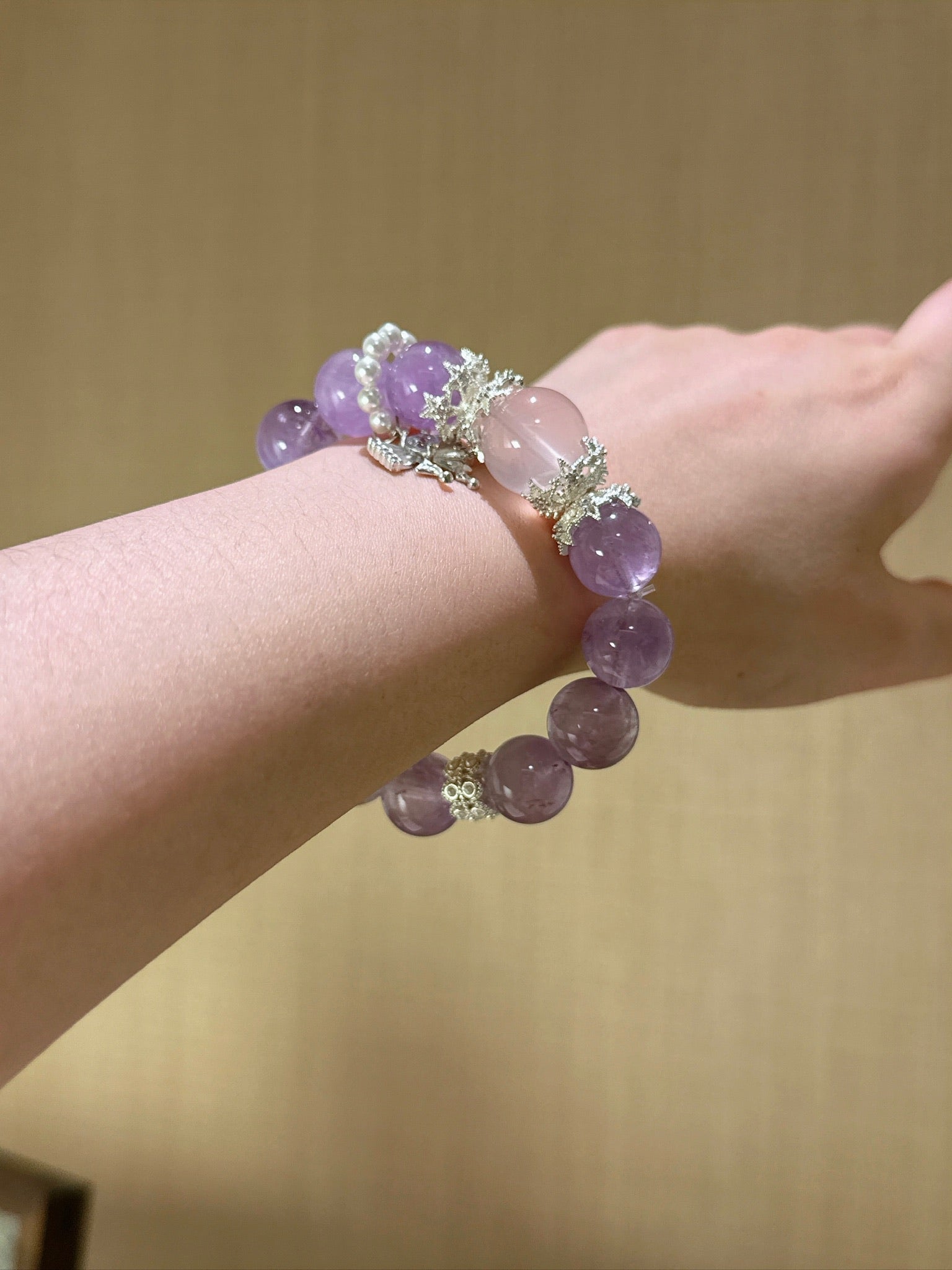 ▫️▪️ Amethyst blonde crystal bracelet